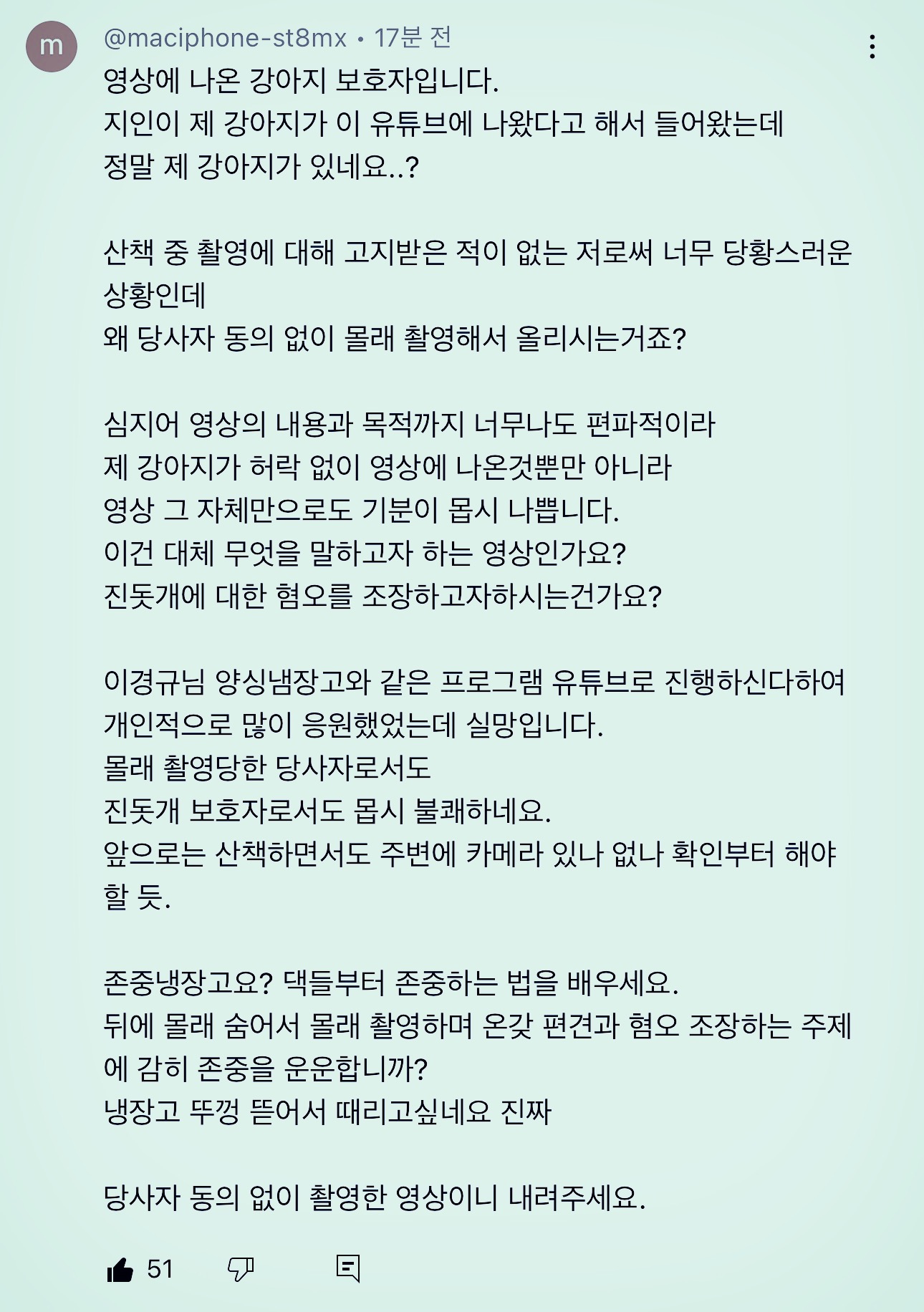 이경규 진돗개 입마개타령 영상에 박제된 견주분들 등장함 | 인스티즈