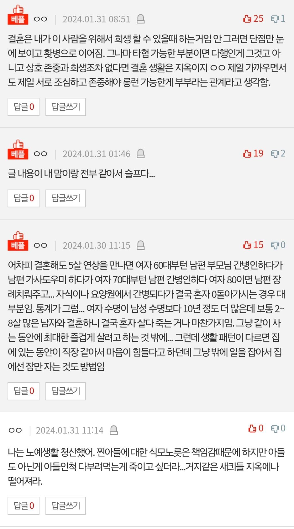 결혼의 현실을 잘 나타낸 오늘의 판글 | 인스티즈