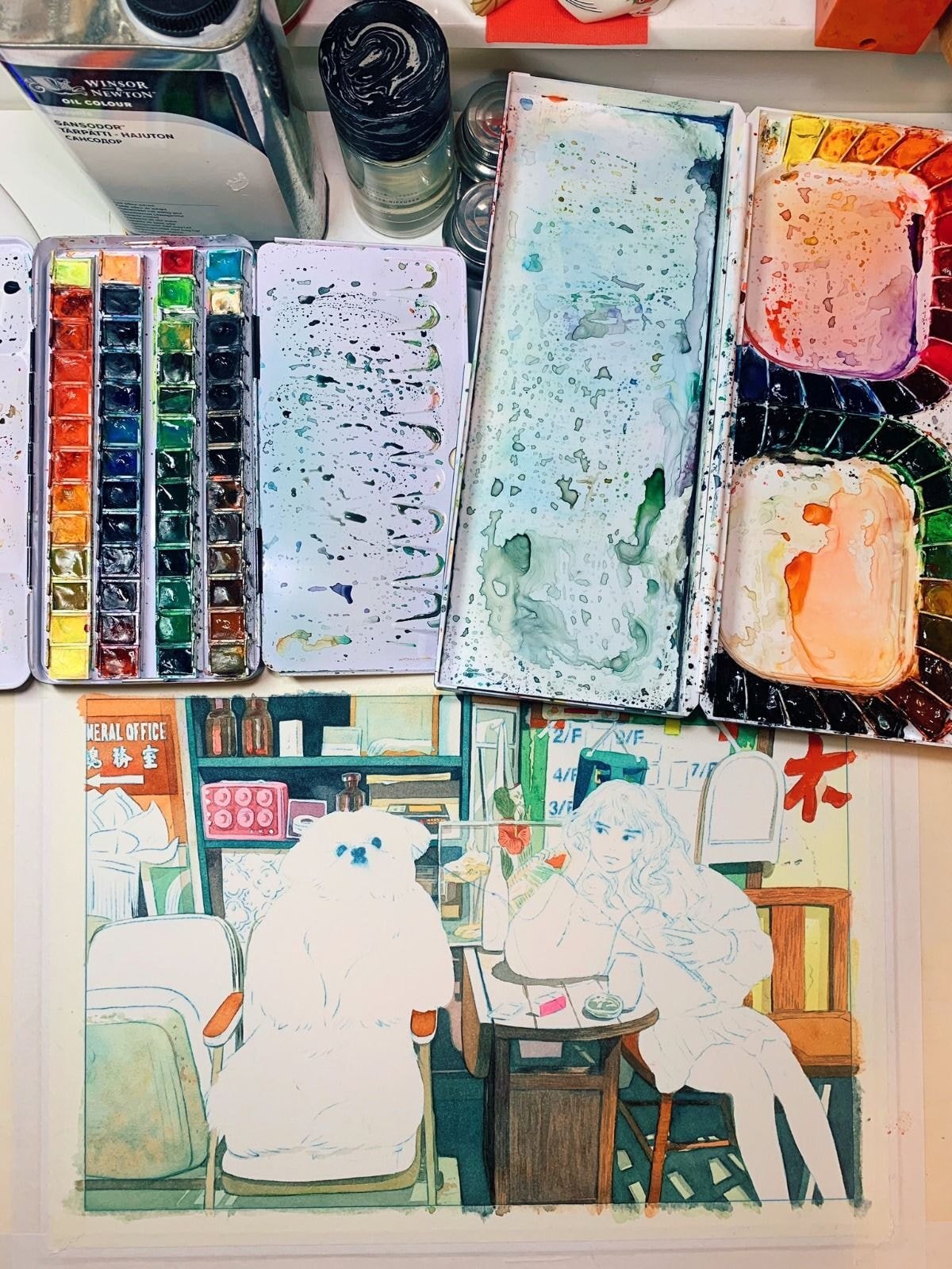 수작업+색감 개쩌는 걸로 유명한 홍콩 일러스트레이터.jpgif | 인스티즈