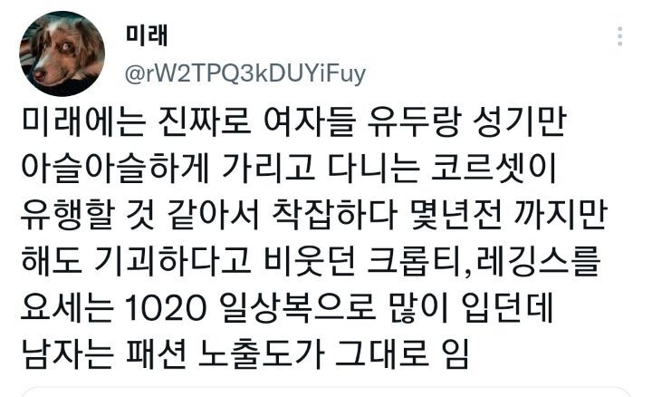트위터 실트"언더붑 패션"feat. 노브라는 비허용인데 언더붑은 허용인 한국 | 인스티즈