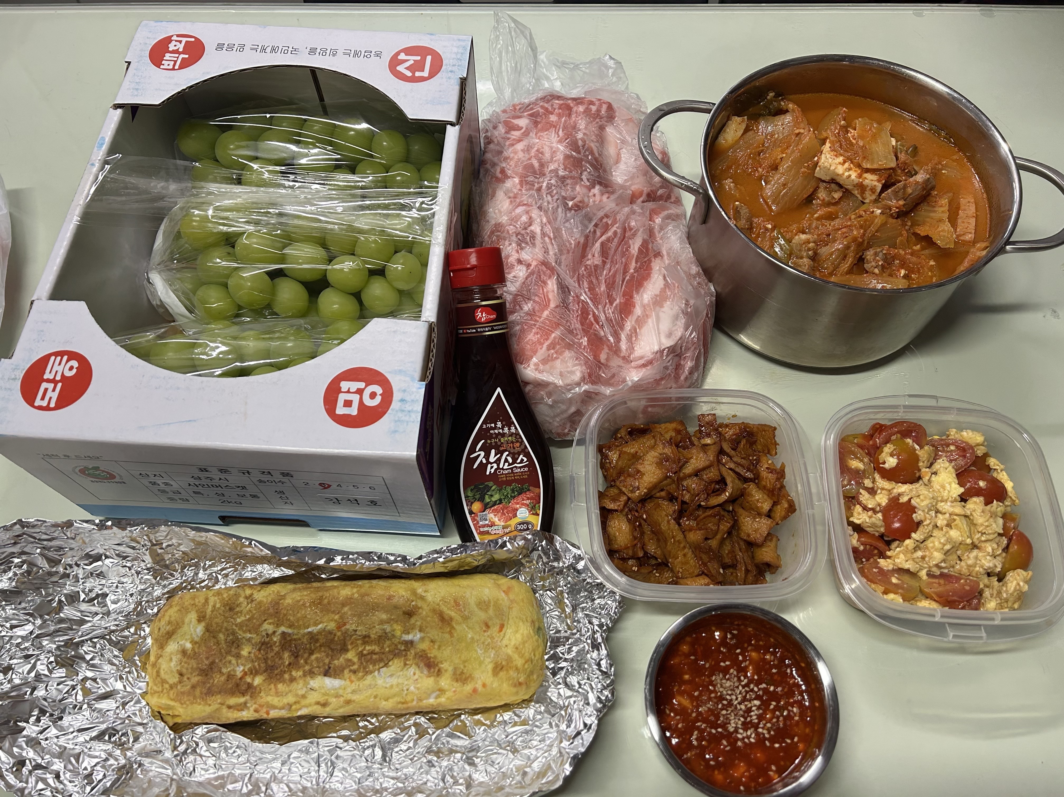 찌개와삼겹살 이미지