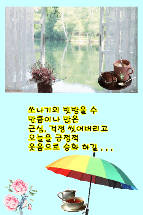 비와 커피 - §…토끼님…§ - ◈---성민복지관---◈ 비와 커피