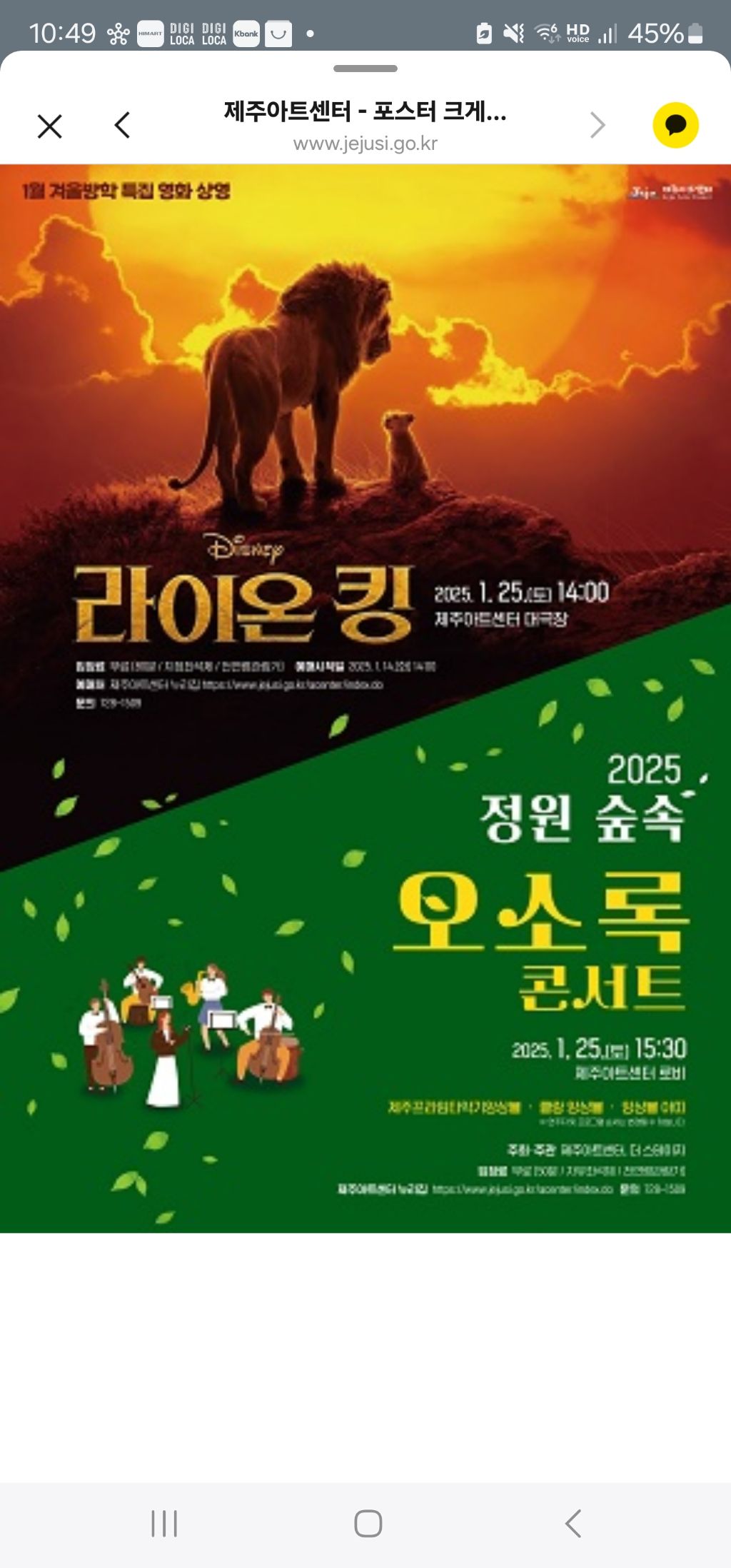 라이온 킹, 영화 인사이드 아웃, 정원 숲속 오소록 콘서트. 제주아트센터 - 제주도축제_공연_ 체험 - [제주선일] 제주도 여행 관광 여행코스 숙소... 