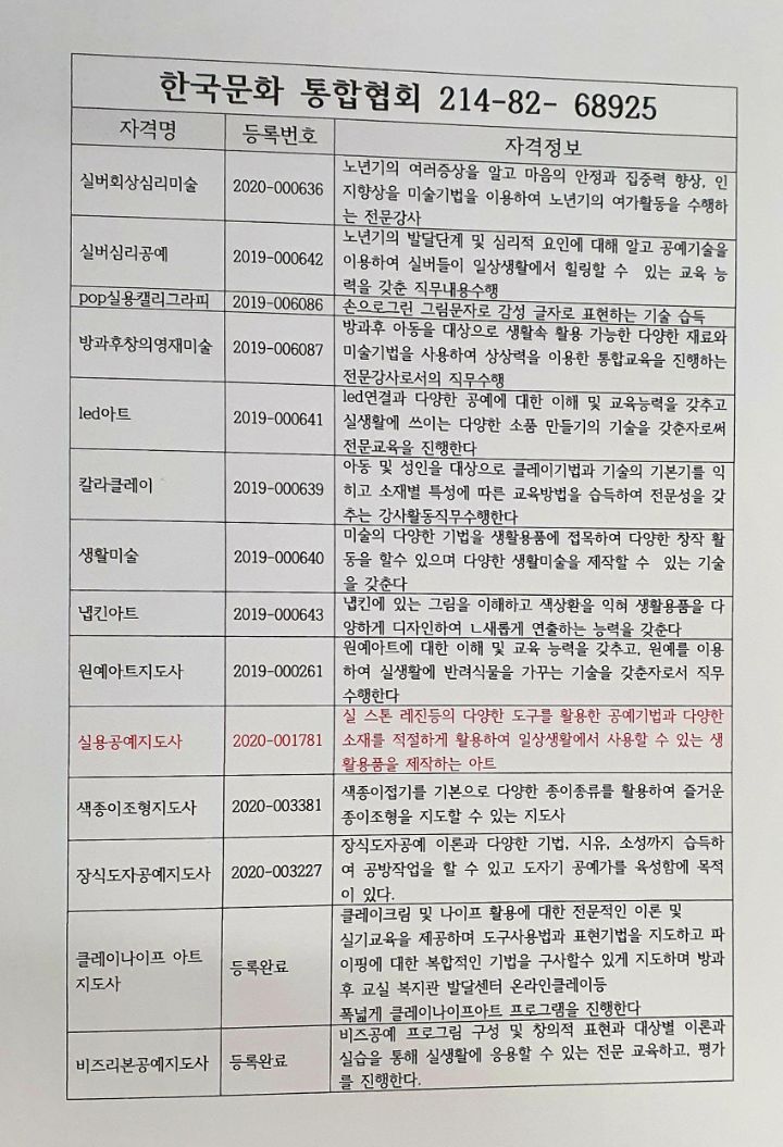 한국실용공예협회 이미지