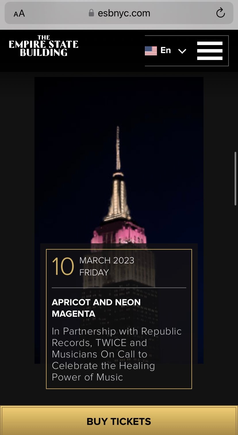 트와이스 3/10 컴백일에 맞춰서 점등할 예정이라는 엠파이어 스테이트 빌딩 색깔.jpg | 인스티즈