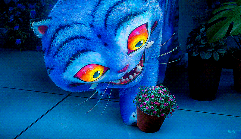 케이팝데몬헌터스에 나오는 한국 호랑이 귀여워... 얼마나 귀엽냐면.gif | 인스티즈