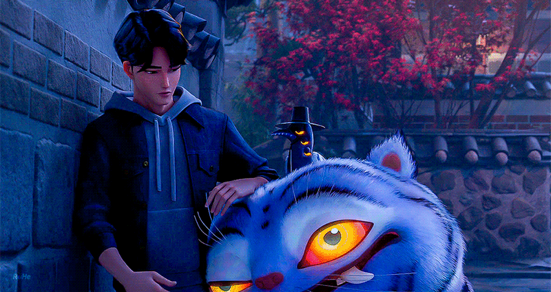 케이팝데몬헌터스에 나오는 한국 호랑이 귀여워... 얼마나 귀엽냐면.gif | 인스티즈