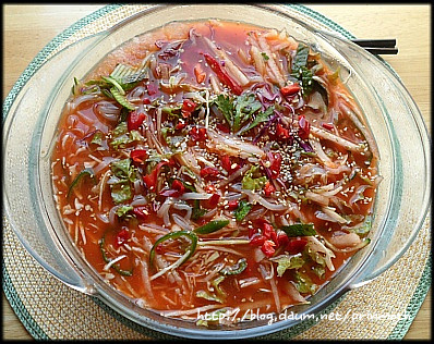 한치물회