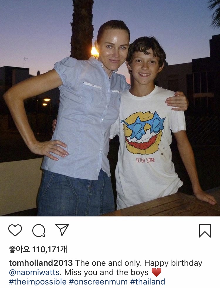 나오미 왓츠가 톰 홀랜드에게"너는 평생 내 가족이야"라고 말한 이유 | 인스티즈