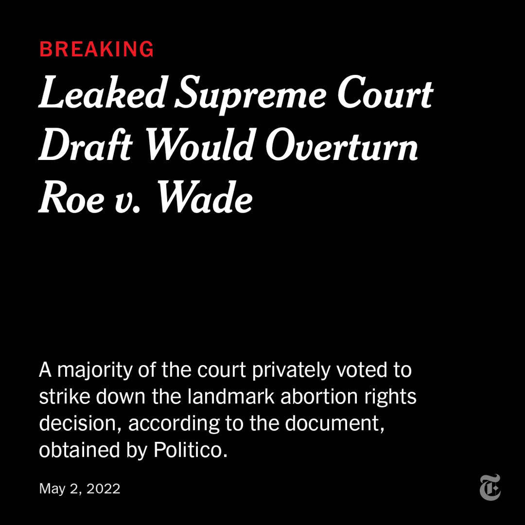 미국 연방대법원에서 낙태죄 부활시키려 하는 내부 문건 유출돼서 현재 난리난 미국.txt | 인스티즈