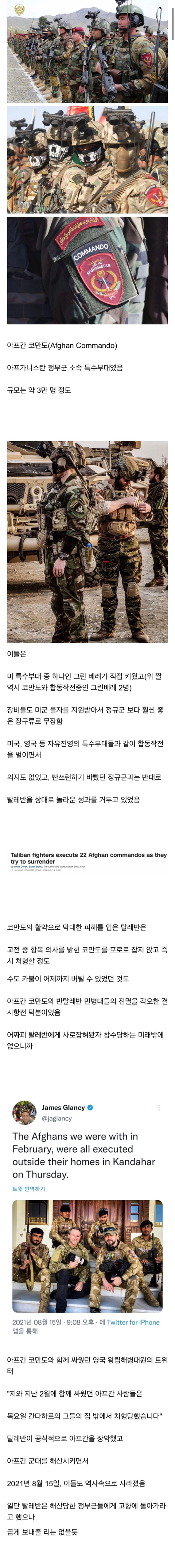 마지막까지 탈레반에게 저항한 아프간 특수부대 | 인스티즈