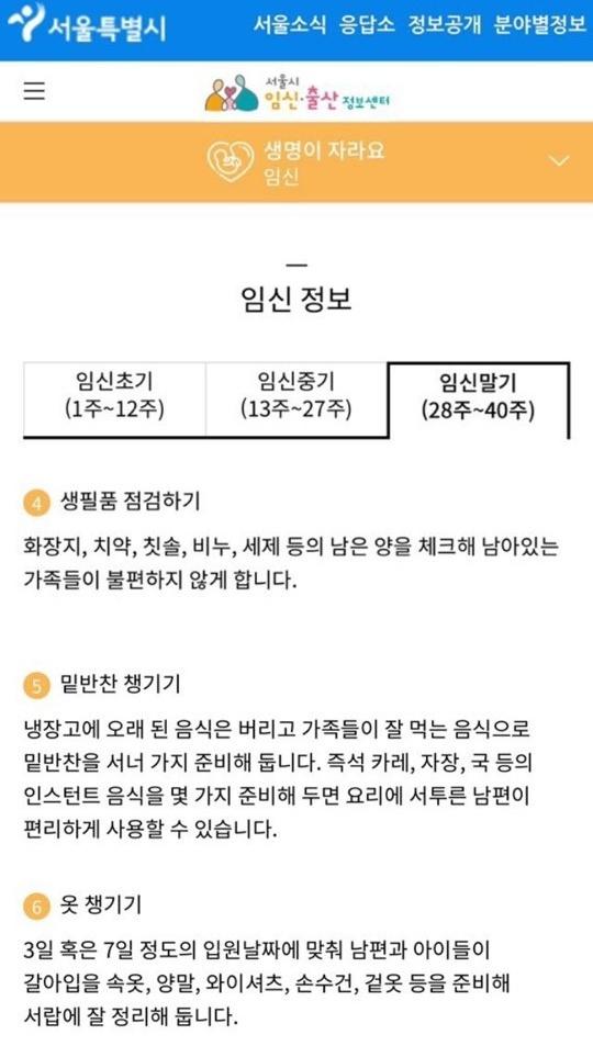 서울시 - 말기 임산부는 요리에 서툰 남편을 위해 반찬을 미리 만들어둬야 한다 | 인스티즈