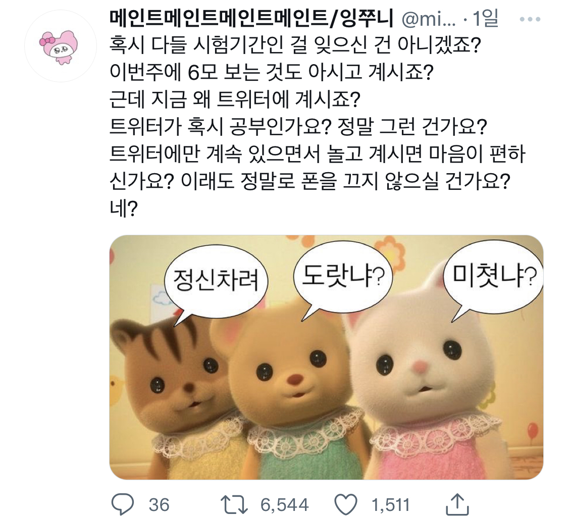 시험기간인 대학생들 팩폭 쳐맞기.twt | 인스티즈