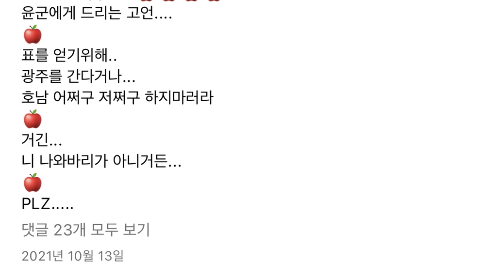 이재명 지지자 인스타인데 50 60대 아저씨인데ㅋㅋ말투 개웃겨 | 인스티즈