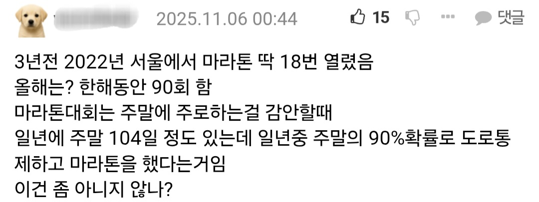 마라톤 사태 직접 겪은 사람들이 쓴 댓글.jpg | 인스티즈