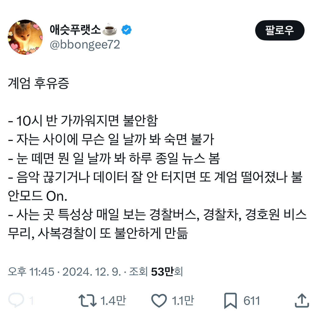전국민이 일주일째 시달리고 있는 계엄 후유증..x | 인스티즈