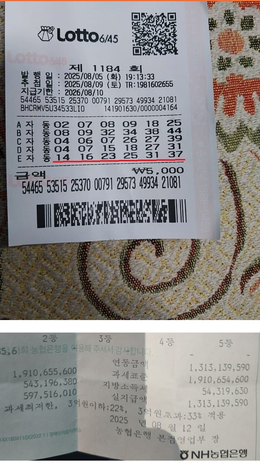 세후 13억 로또 1등 인증한 디시인 | 인스티즈