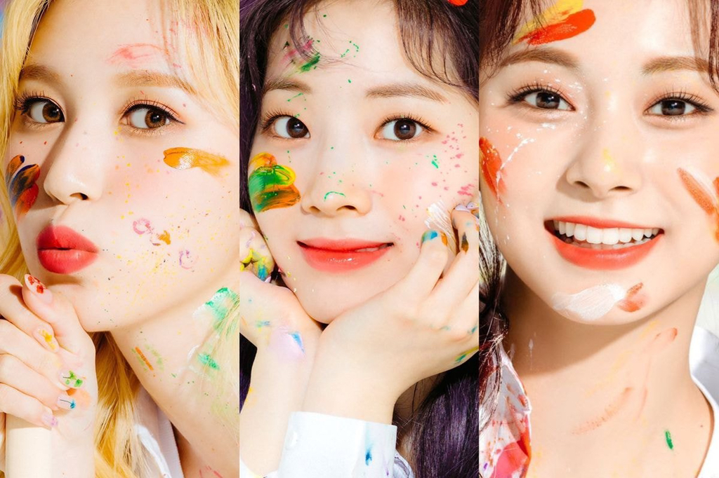 메이크업샵 2개로 나뉜 트와이스 멤버별 물감 들이부은 차이 | 인스티즈