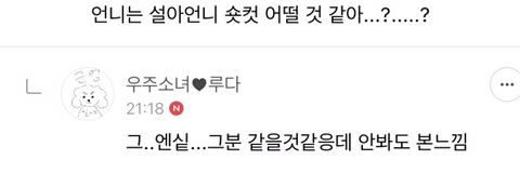 우주소녀 설아 숏컷하면 어떨 것 같냐는 댓글에 답변 남긴 우주소녀 루다.jpg | 인스티즈