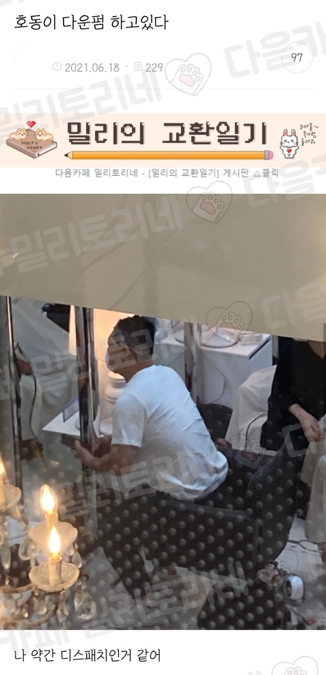 호동이 다운펌 하고 있다 | 인스티즈