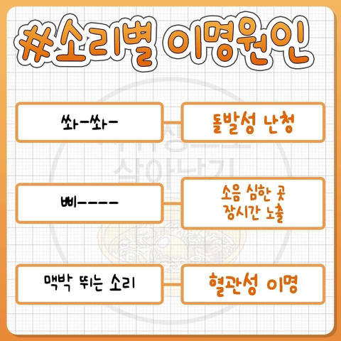 이명 잦은 사람들 귀에서 나는 소리별 이명 원인.jpg | 인스티즈