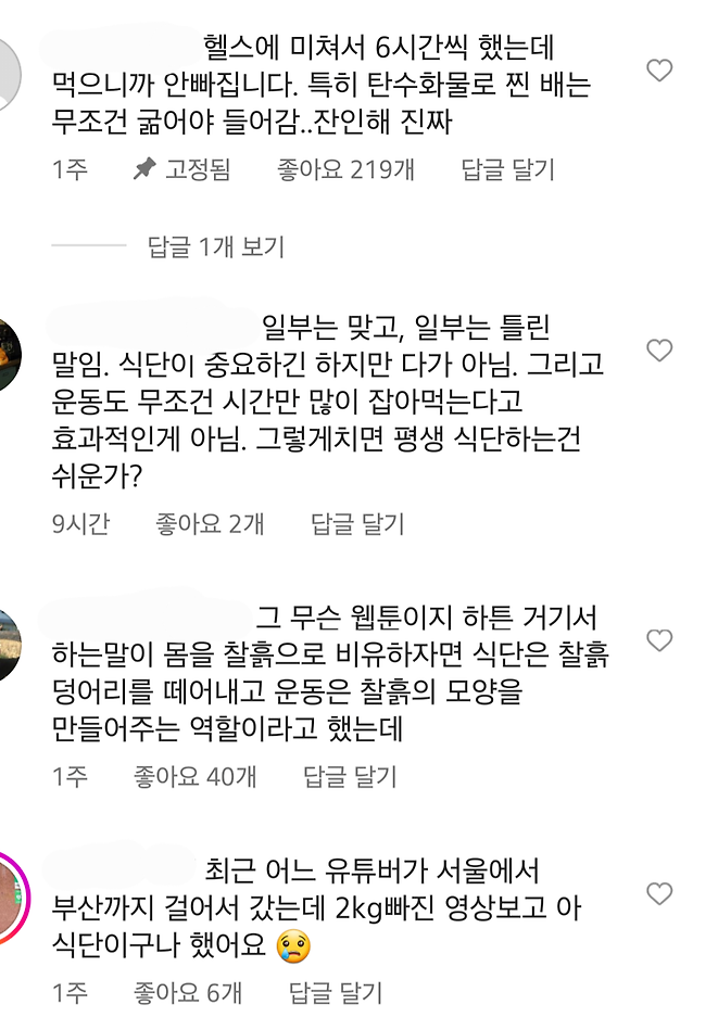 식단이 다이어트의 전부라는 걸 느낀 사람 | 인스티즈