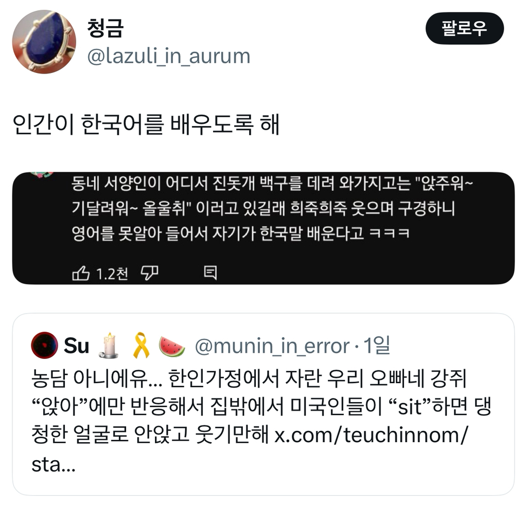 인간이 한국어를 배우도록 해 | 인스티즈