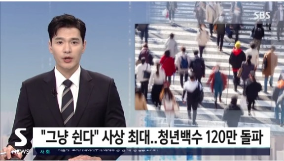 "그냥 쉰다" 청년백수 120만 돌파 | 인스티즈