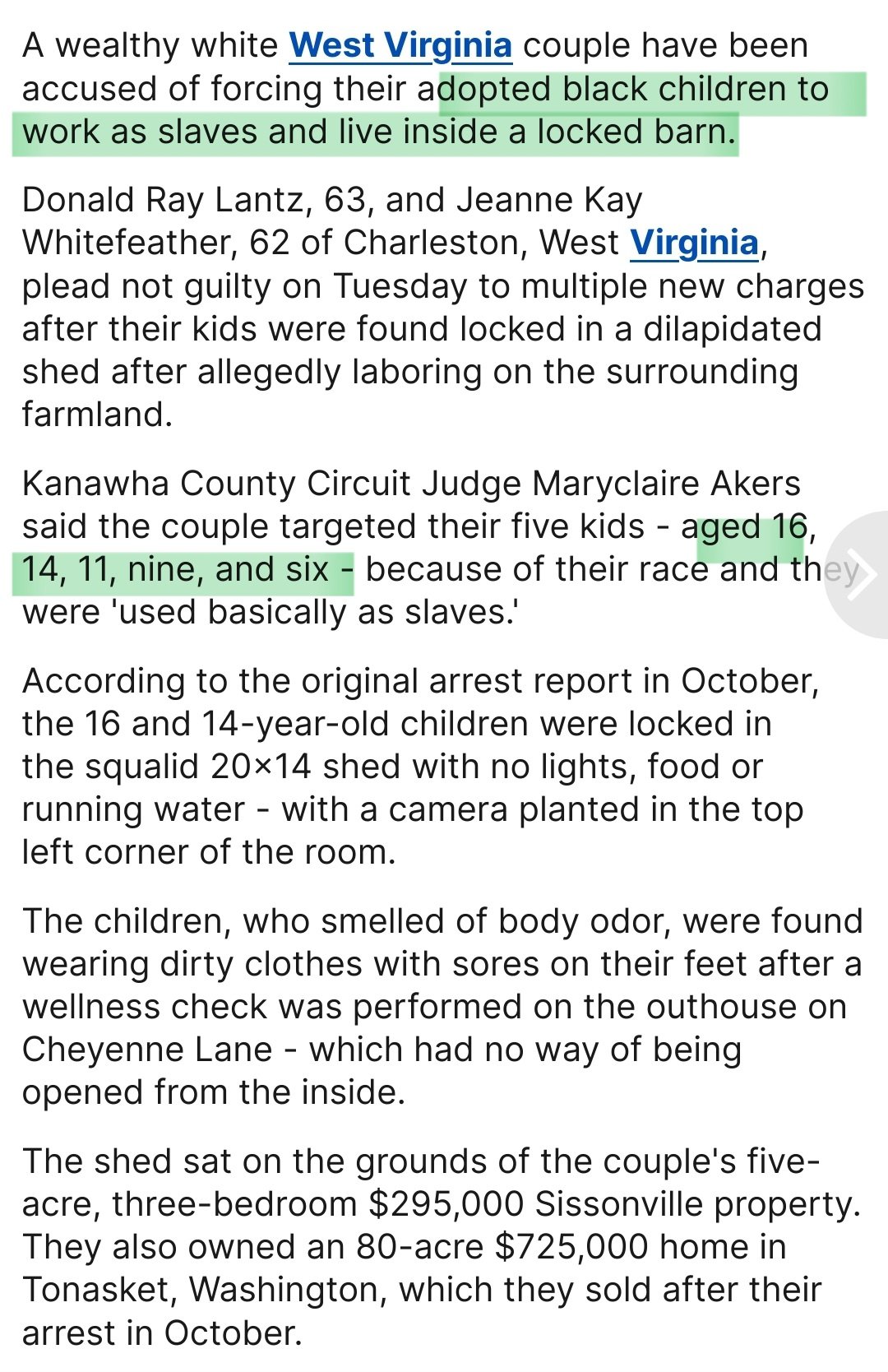 현재 난리난 미국 흑인 아이 노예 사건 | 인스티즈