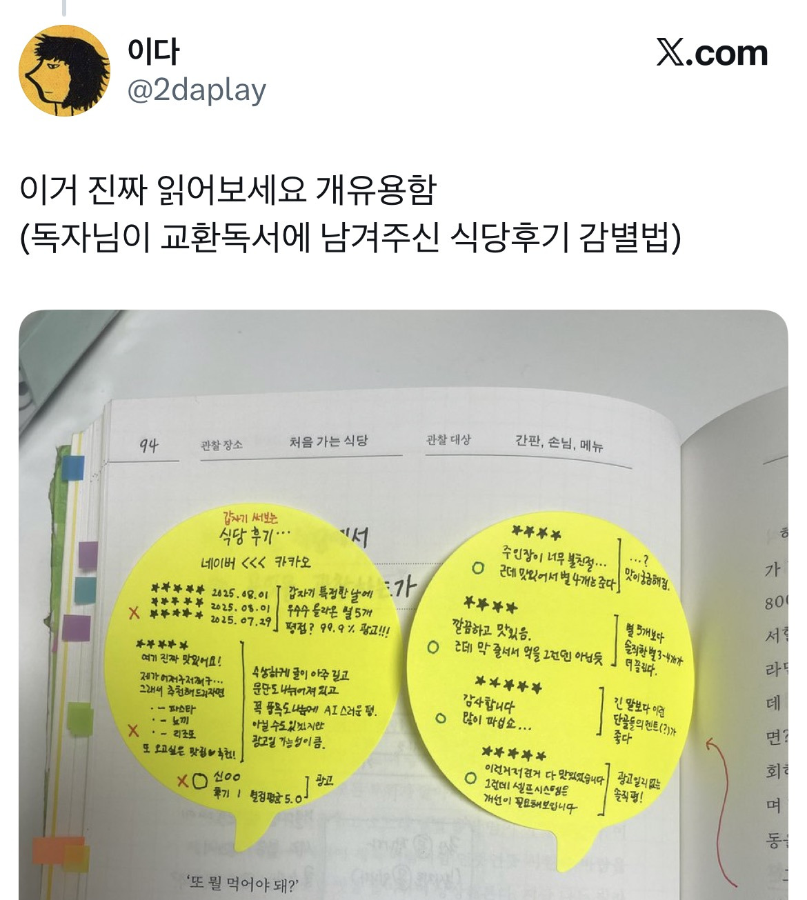 식당 후기 감별법 (+병원) | 인스티즈