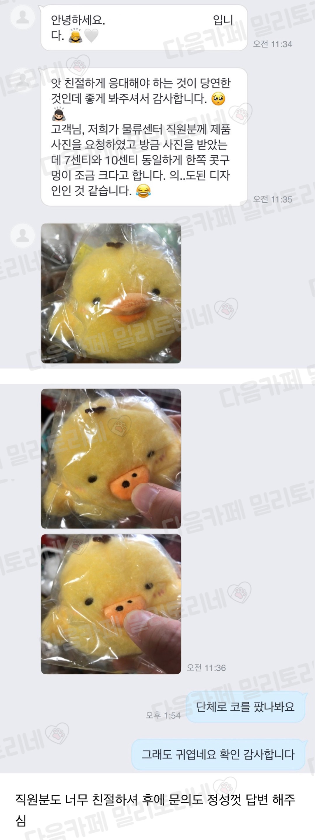 인형 콧구멍이 커서 문의했는데 너무 욱기다 | 인스티즈