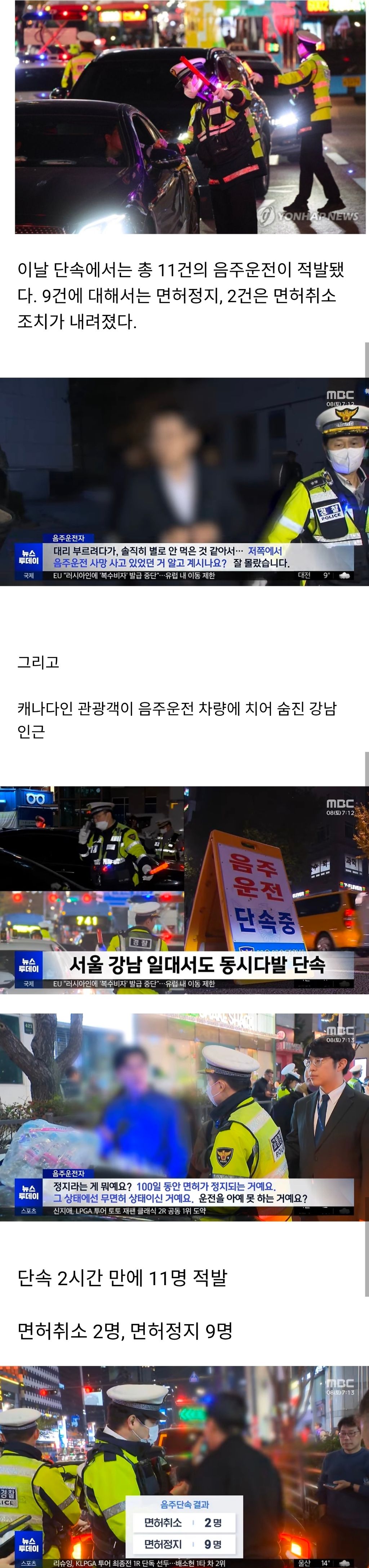어제자 서울시 음주단속 결과.jpg | 인스티즈