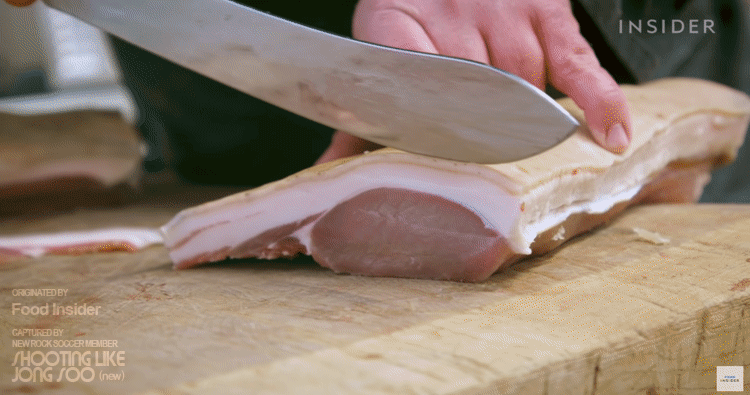 영국식 베이컨의 제조과정.gif | 인스티즈