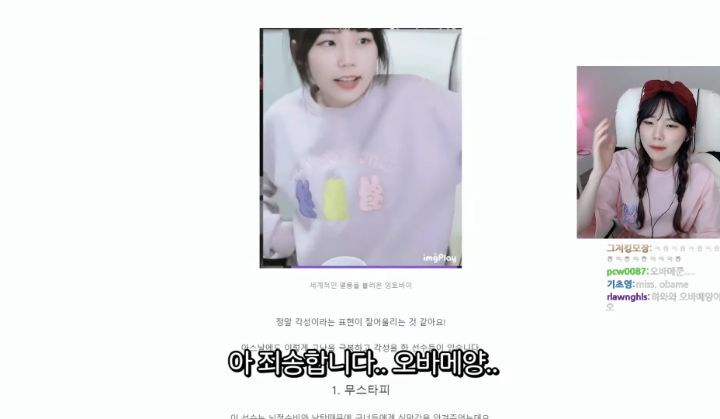 편견 없는 스트리머 우정잉.jpg (feat. 오바메양) | 인스티즈