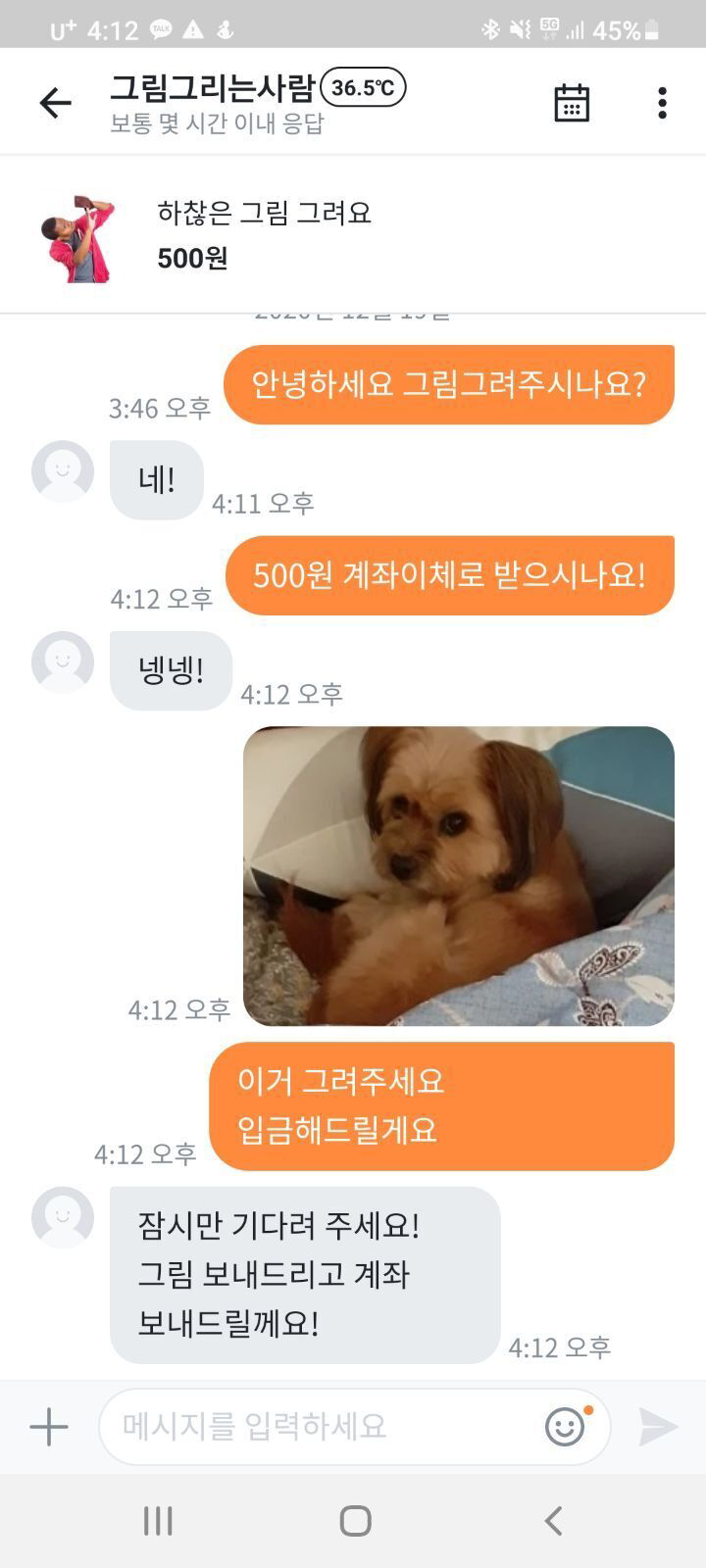 당근마켓에서 500원에 하찮은 그림 그려주는 사람.jpg | 인스티즈