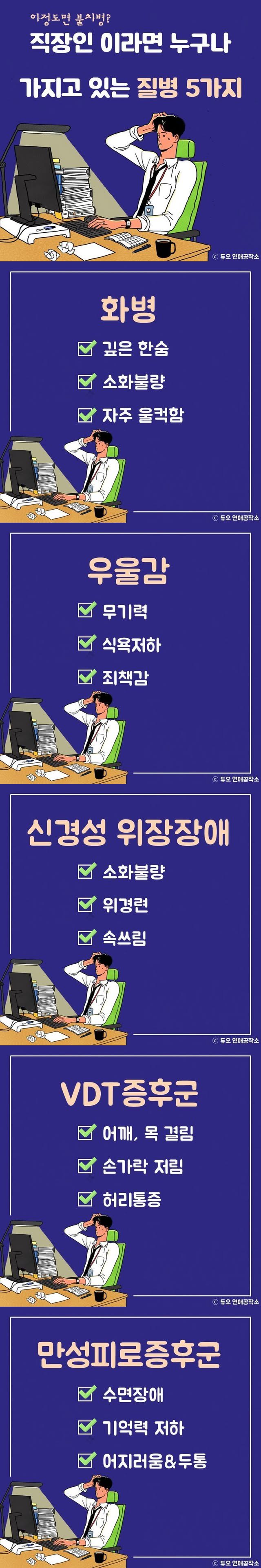 직장인 이라면 누구나 가지고 있는 질병 5가지.jpg | 인스티즈