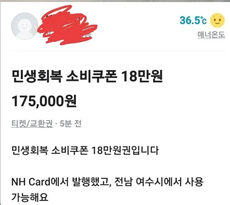 당근마켓 민생지원금 현금깡 | 인스티즈