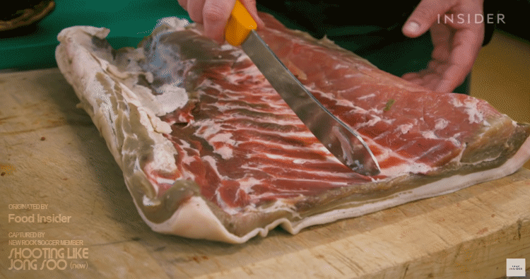 영국식 베이컨의 제조과정.gif | 인스티즈