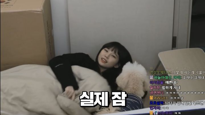 자면서도 할건 다 하는 트위치 스트리머 우정잉...jpg | 인스티즈