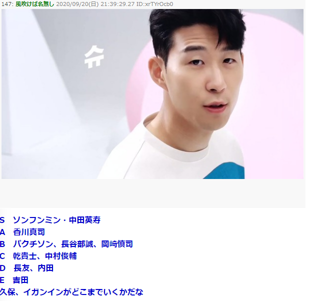 [JP] 아시아 최강 선수 순위 결정, S등급 나카타 히데토시, 손흥민 | 인스티즈