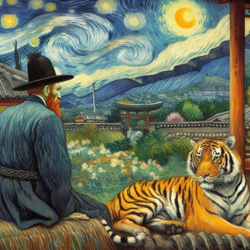 고흐 화풍으로 그린 조선시대.jpg | 인스티즈