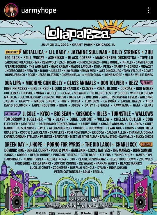 방탄 제이홉, 혼자 미국 음악축제 선다 | 인스티즈