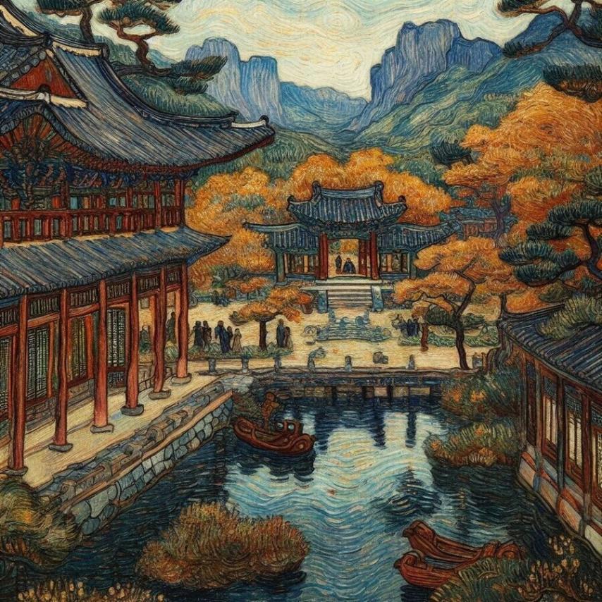 고흐 화풍으로 그린 조선시대.jpg | 인스티즈