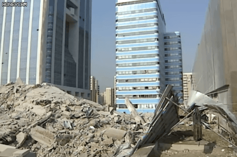 1994년 여의도 라이프빌딩 폭파 철거장면.gif | 인스티즈