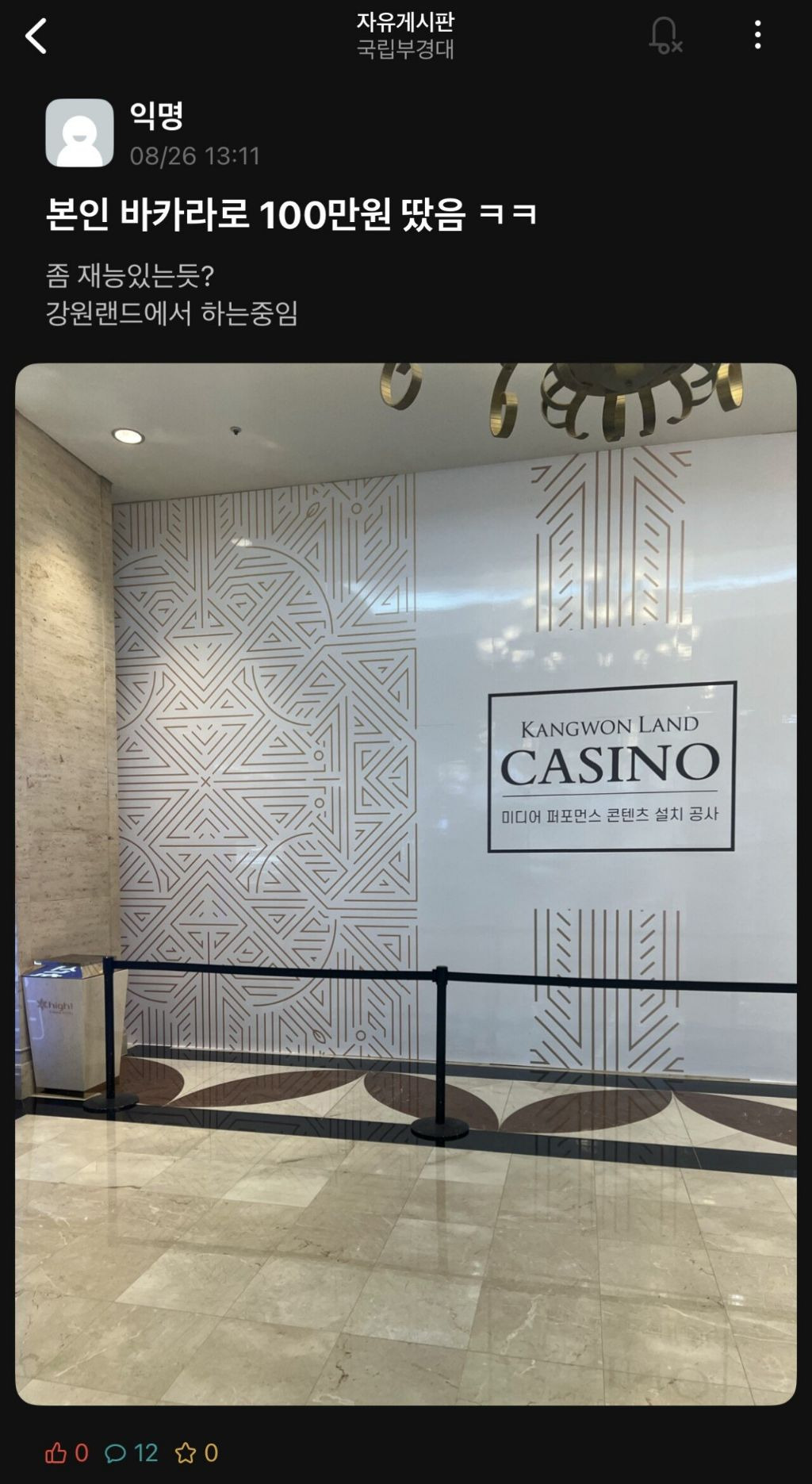 1500만원 들고 강원랜드 간 대학생 | 인스티즈