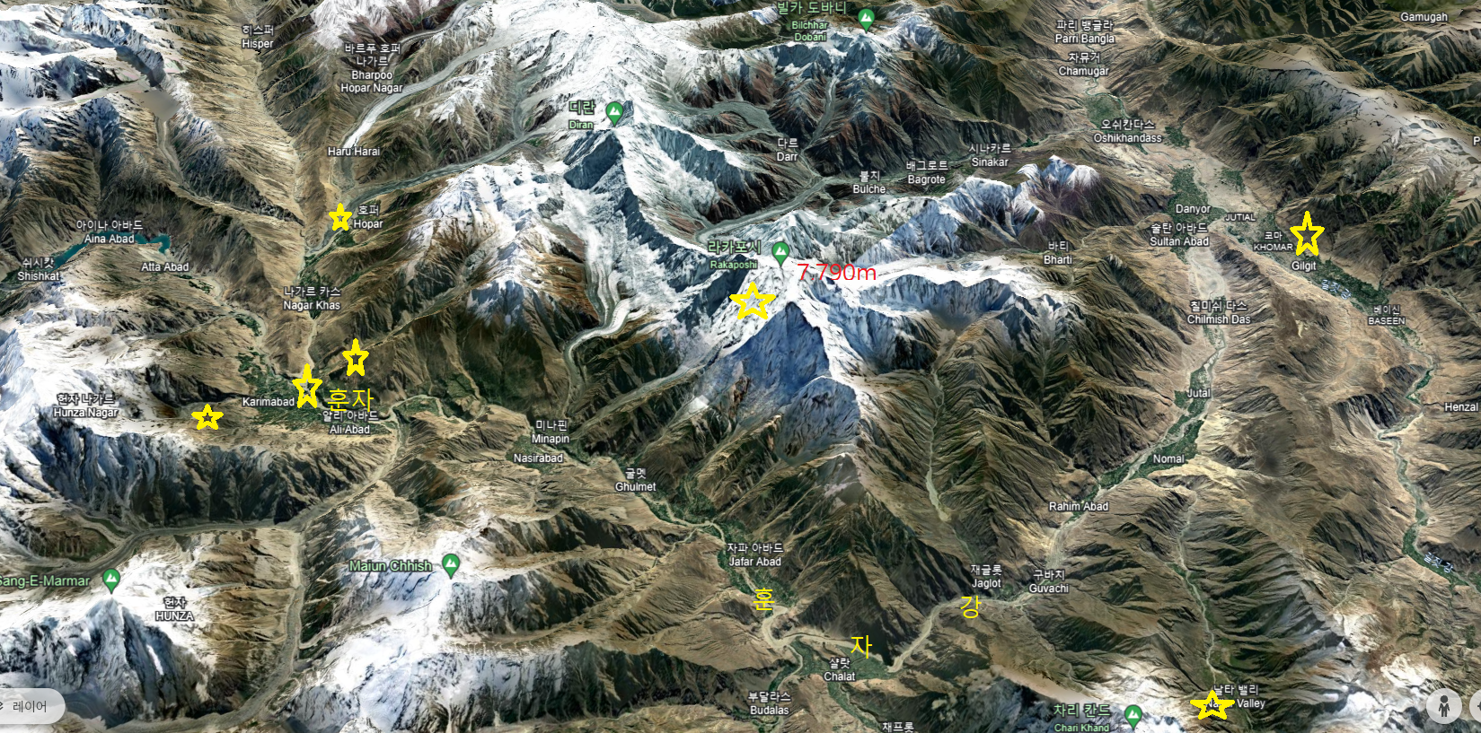 카라코람하이웨이 그리고 실크로드30일 여행기(28)...훈자로 가는 길의 올드 실크로드와 라카포시산