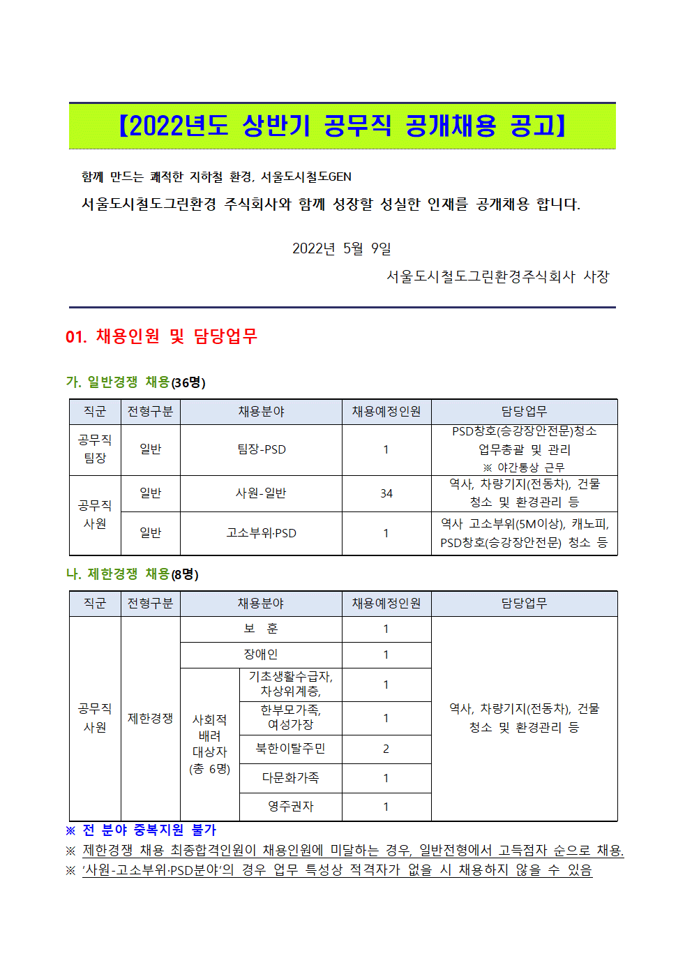 서울도시철도그린환경(주) 이미지