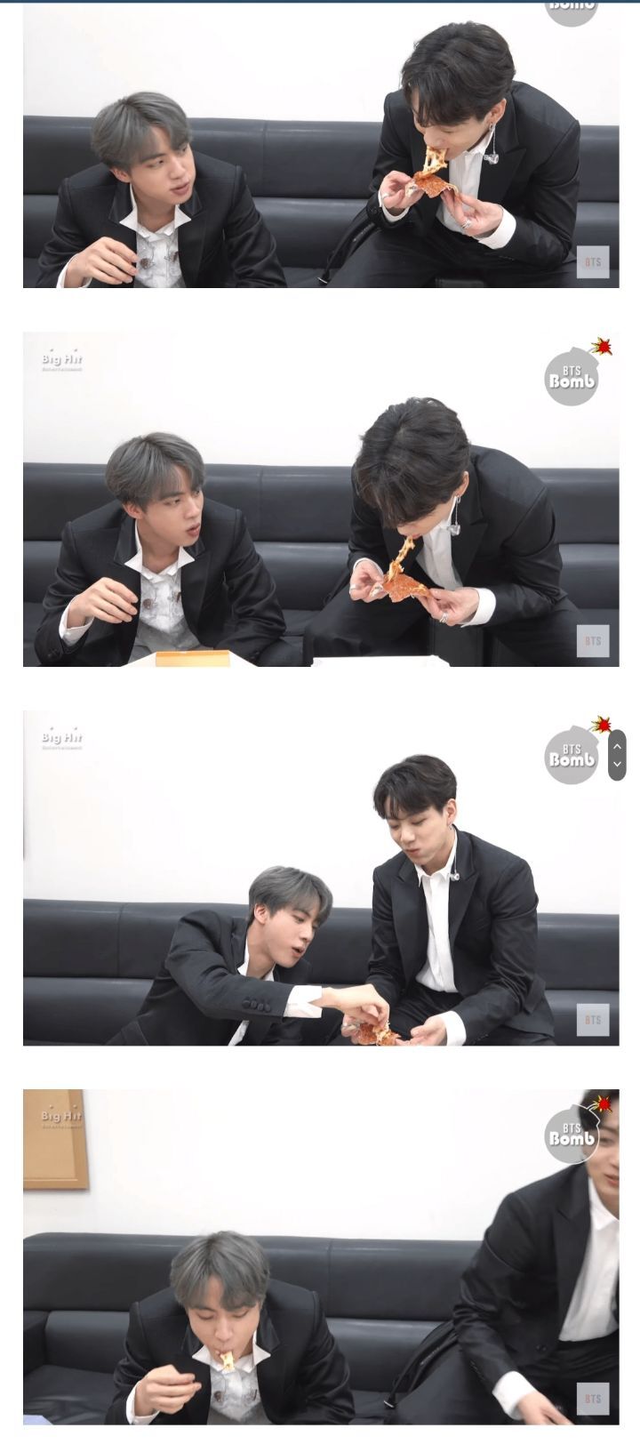 방탄으로 보는 음식 나눠먹기 레벨(방석이들은 어디까지 가능🤔❓️) | 인스티즈