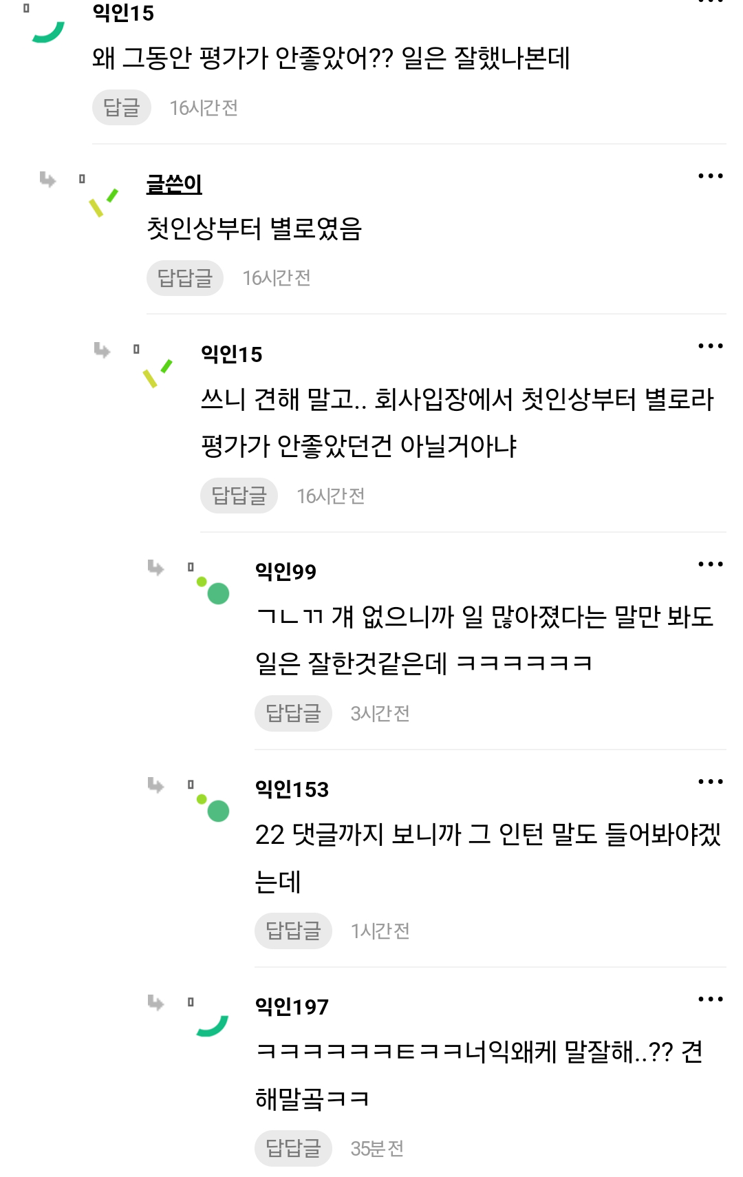 인턴 사원 말도없이 출근안함; 도랏나봐; | 인스티즈