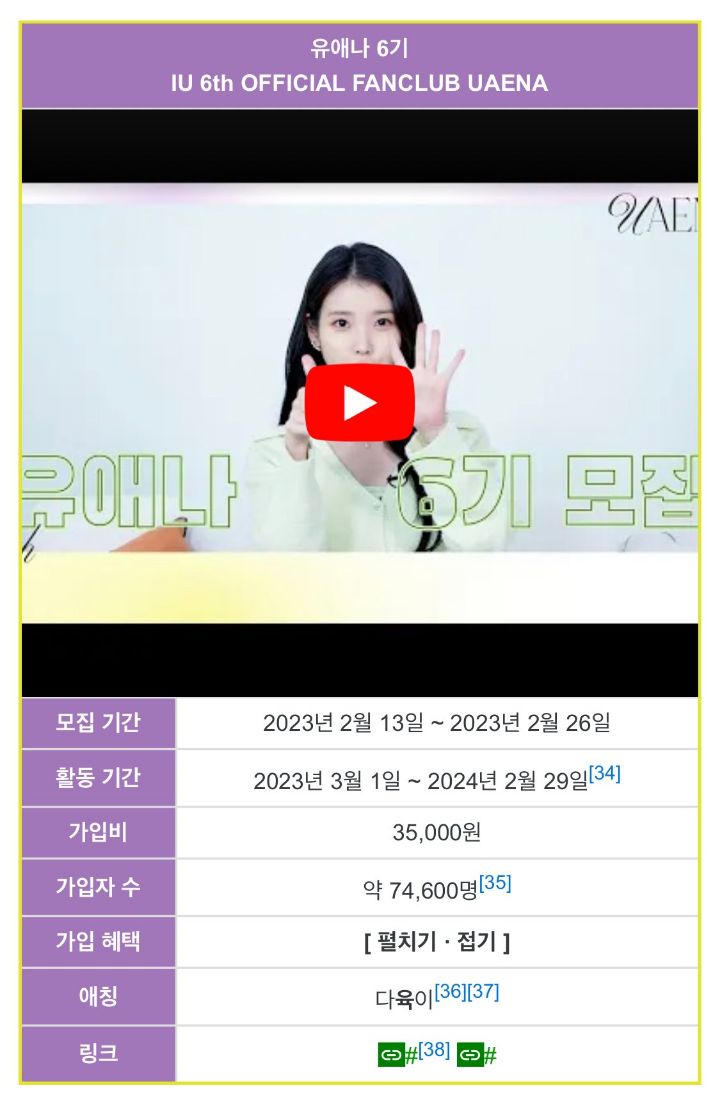 콘서트 티켓팅 벌써 망했다는 아이유 공식 팬클럽 유애나 6기 인원.jpg | 인스티즈